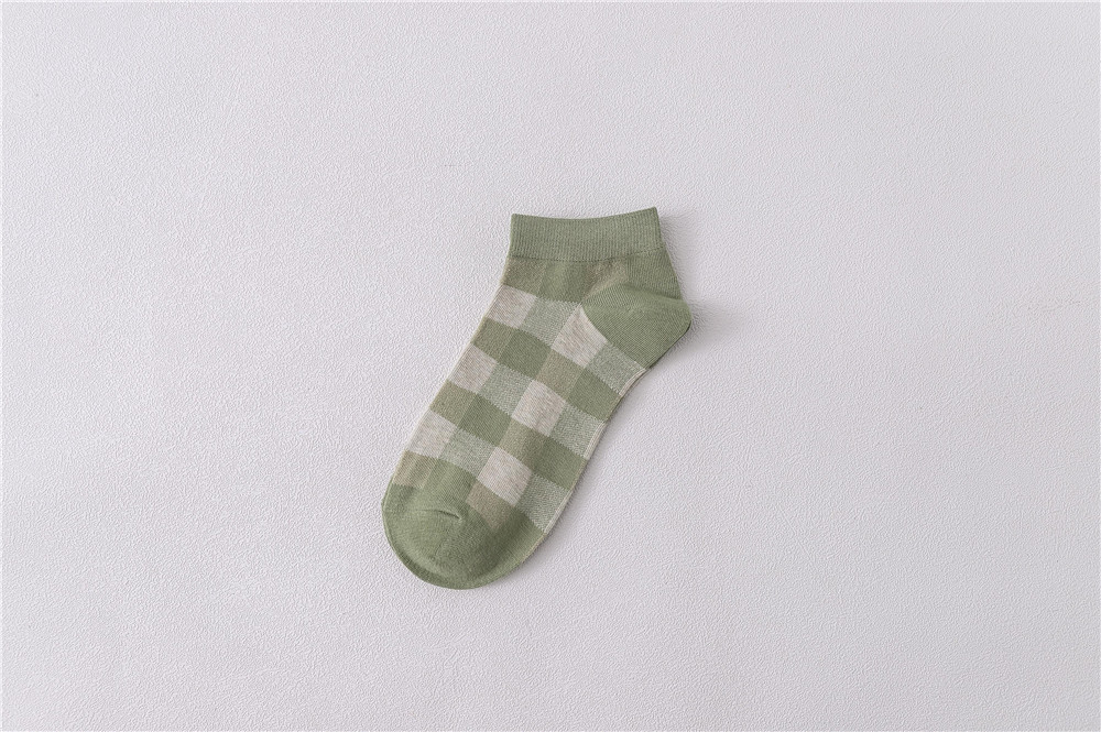 Spring Socks Female Socks Plaid Socks Casual Socks Of Pure Cotton Socks